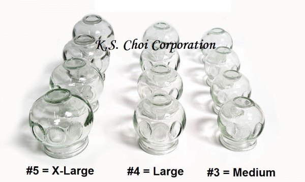 Professional Quality 12 pcs Glass Cupping Jar Set(4 cups Med ) (4 cups Large) (4 cups X-Large)