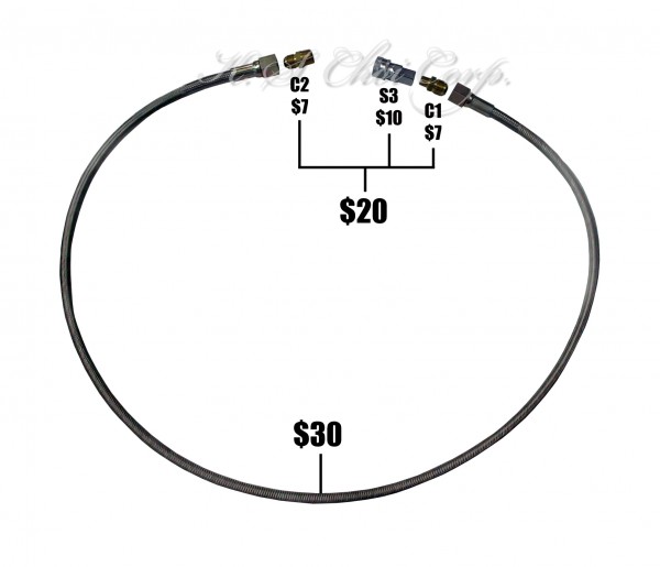 Metal Hose 98 inches for Wonil Extractor & Jinbo Packer