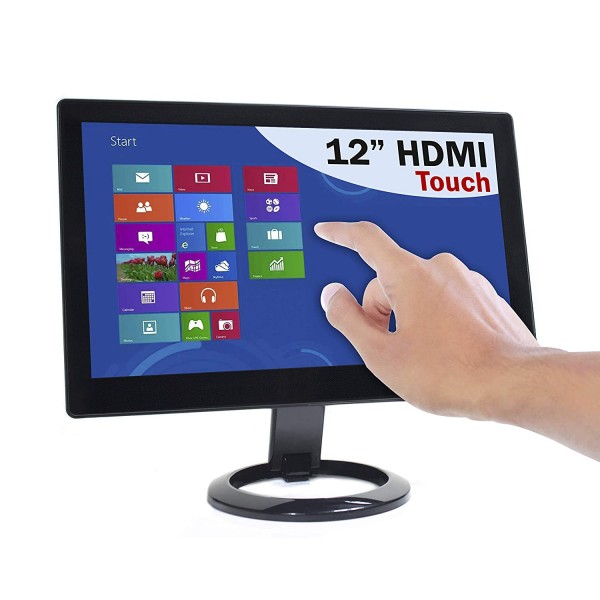  DS-12HT: DoubleSight Displays 12" LCD HDMI Touchscreen Monitor - TAA Compliant - Capacitive - 1366 x 768 - WXGA - 250 Nit - Micro HDMI - Black - Portable No Video Card Required PC/MAC - 3 Year Warranty