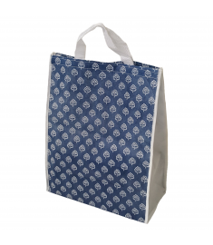 Blue (White Tree) Pattern Carrying Bag with Velcro Enclosing 약가방