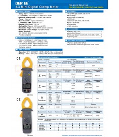DE-3103 AC Clamp Meter (Pocket Size)