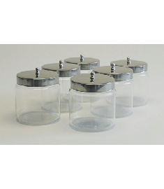 Unlabeled Glass Dressing Jars With Covers