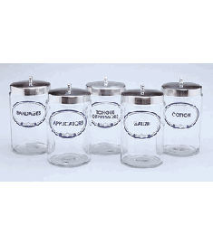 Labeled Sundry Glass Jar with Cover