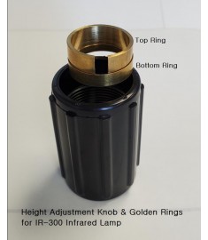 IR-300 Height Adjustment Knob & Golden Rings for Heat Lamp